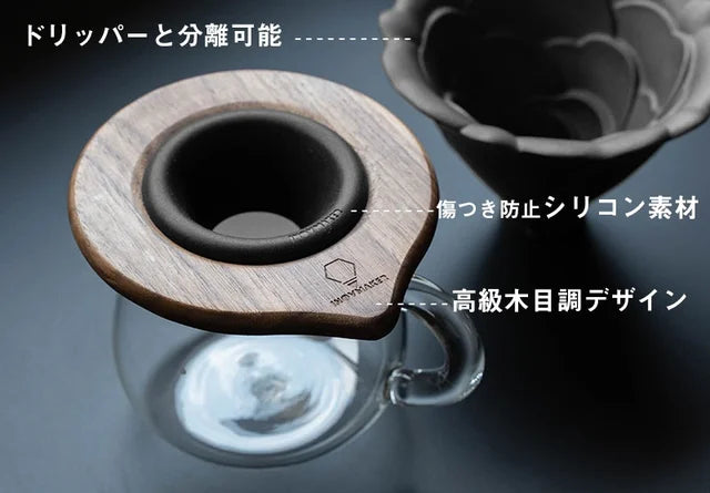 シリコン素材や木彫目デザイン